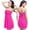 Hot Pink, variant on Ticikt Bandeau Swimsuits for Women Strapless Swimwear Bathing Suits Slim Fit Solid Color Tankini Skirt,Color:Black,Size:One Size