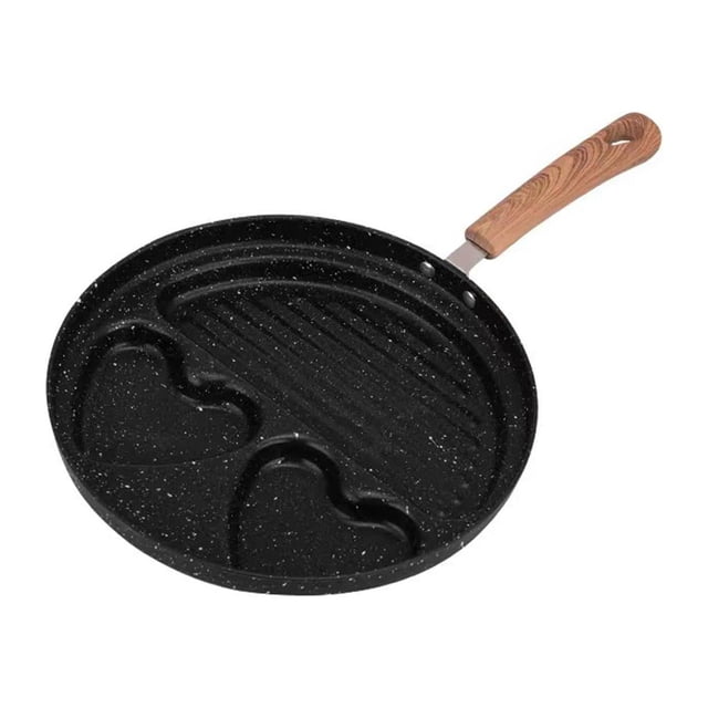 Sartén antiadherente para panqueques Sartén para huevos Acero inoxidable Pequeño Cómodo y anti escaldado Antiadherente Crepe Pan Pancake Maker
