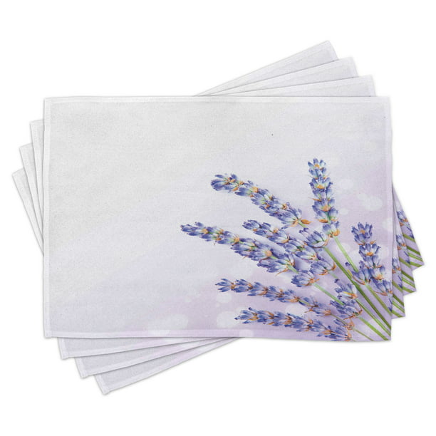 Lavender Placemats Set of 4 Little Posy of Medicinal Herb Fresh Plant of  Purple Flower Spa Aromatheraphy Organic, Washable Fabric Place Mats for  Dining Room Kitchen Table Decor,Lavander, by Ambesonne - Walmart.com