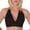 Black, variant on Lace Halter Bras for Women Deep V Neck Backless Side Support Lifting Wireless Push Up Bra
