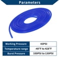 thumbnail image 4 of Manguera de vacío de silicona Unique Bargains para línea de vacío automotriz, alta temperatura, 15Ft, 1/16" 2mm ID, 2.5mm de grosor, 1 pieza azul, presión máxima de 130PSI, 4 of 6