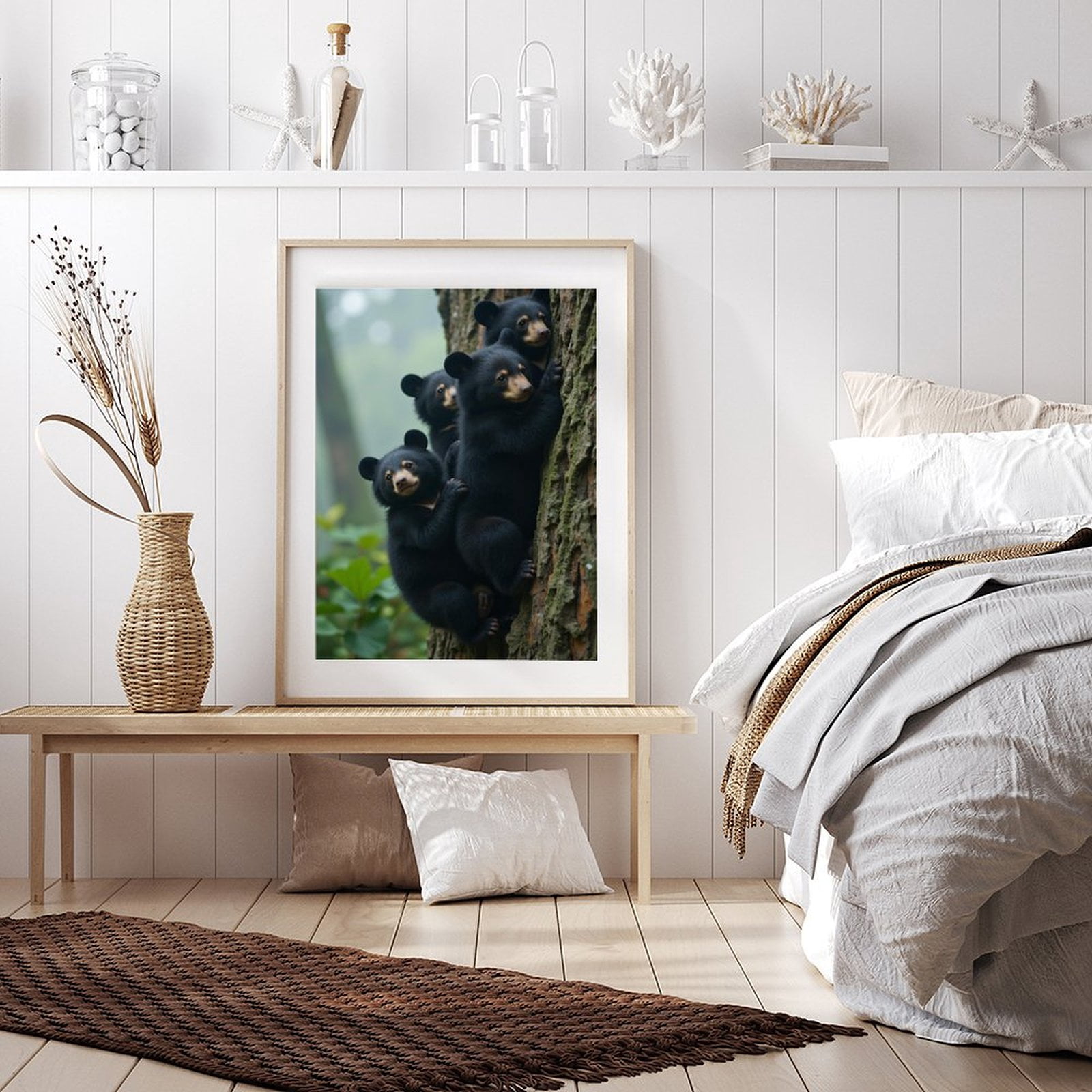 Diamond Art Kits for Adults - 5d Bear Cubs Climbing Forest Tree Diamond Painting for Adults, Diamond Art for Adults Beginners, Diamond Painting Kits for Adults for Home Wall Decor