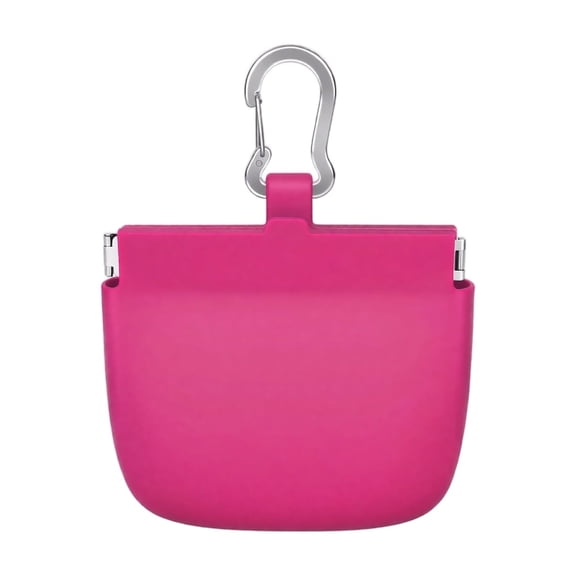 Pet Treat Pouch, Portable Training Snack Bag Clip Belt Loop Outdoor Walking Accessory Food Storage Container Travel Gear Rewarding Dogs Training Sessions._Hot Pink