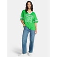 thumbnail image 2 of Saint Patrick's Day Women's Shenanigans Jersey with Short Sleeves from Holiday Time, Sizes XXS-XXL, 2 of 5