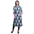 thumbnail image 1 of Bimba Kurtis Droits pour Femmes Longue Robe Kurti Imprimée Haut Indien à Manches 3/4, 1 of 6