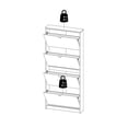 thumbnail image 4 of Pemberly Row Modern 4 Drawer Shoe Cabinet, 12-Pair Shoe Rack in Black Matte, 4 of 12