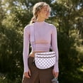 thumbnail image 2 of Checkered Crossbody Bag,Spacious Bum Bags for Women Nylon Crossbody Fanny Packs Checkered Purse Belt Wallet, 2 of 13