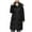 Black, variant on ZRGHAOYLQ Winter Down Coats for Women Plus Size Quilted Fleece Down Thicken Coat Warm Parka Jackets with Hooded Full Zip Outer Jacket Solid Color Down Jackets Outerwear Drawstring Waist Jackets