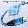 thumbnail image 5 of Type C Cable, USB C Cables Cord 6FT Hootek 4 Pack Type C Charging Cable USB Cable USB C to USB A Cord Android Cables Type C Charging Cords Phone Cables Fast charging cable for Samsung, Multicolor, 5 of 7