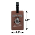 thumbnail image 5 of Beer Pong Proof That Sports and Alcohol Do Mix Funny Humor Retro Rectangle Leather Luggage Card Suitcase Carry-On ID Tag, 5 of 8