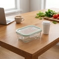 thumbnail image 5 of Tuvgenk Food Storage Containers with Lids Airtight Glass Meal Prep Containers Reusable Freezer Safe Stackable 1 Compartment Snap Rectangle Leakproof Camping Use, 5 of 6