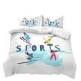 thumbnail image 1 of Hosima 3 Piece 3D Digitally Printed Duvet Cover Double Bed Bedding Set, Sport Collection Pattern Design, Soft and Comfortable Bedding Duvet Cover,CHY07A-Full, 1 of 7