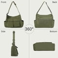 thumbnail image 5 of EcoNesxp Large Hobo Messenger Bag Unisex Canvas Messenger Bag, 5 of 5