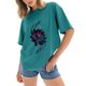 thumbnail image 1 of Gibobby Playera Manga Corta para Mujer Camisetas tamaño para mujer, camisetas holgadas manga corta con cuello redondo, blusa informal verano, camiseta bás(Azul celeste,XL), 1 of 4