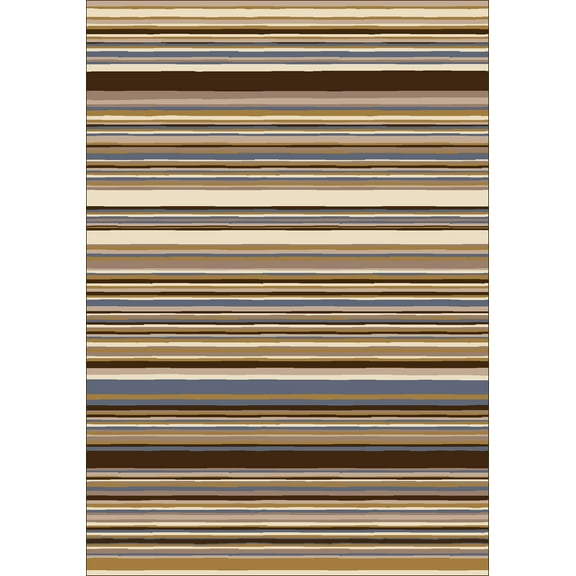 Milliken Innovations Area Rug LOLA DARK AMBER Lola 05000 Banded Rows 2' 1" x 7' 8" Rectangle