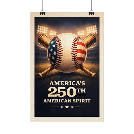 Vintage Baseball America s 250th Anniversary Tribute Sports Wall Art Unframed Paper Print
