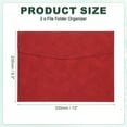 thumbnail image 2 of Uxcell PU Leather A4 File Folder, Document Holder with Snap Closure for Easy Access 2 Red, 2 of 6