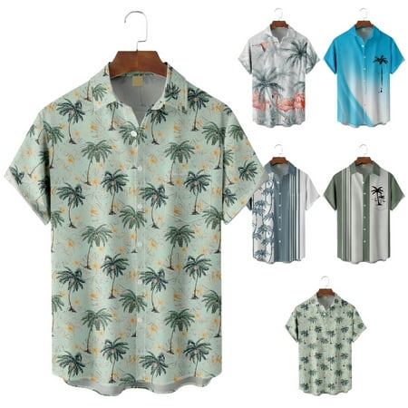 

Men s Casual Hawaii Shirts Comfortable Summer Blouses Sizes Kids-Adult Unisex