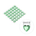 thumbnail image 2 of Uxcell 144 Pcs Heart Rhinestone 10mm Self Adhesive Gems Stickers Jewelry Stickers for Arts & Crafts, DIY Green, 2 of 6