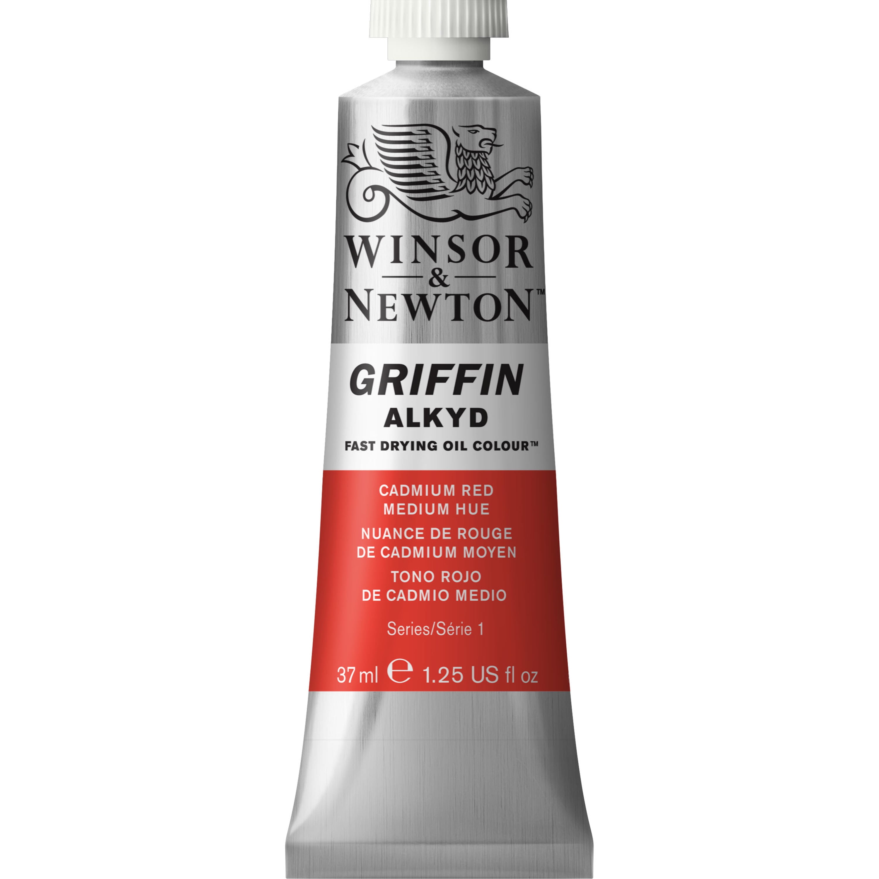 Winsor & Newton Griffin Alkyd FastDrying Oil Paint, 37ml, Cadmium Red