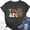 Dark Gray, variant on Trendfront Womens Summer Crew Neck Short Sleeve Tops School Theme Graphic Pattern Print Tees Casual Everyday Apparel T-Shirts