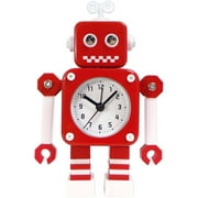 Better Homes and Gardens Metal Robot Alarm Clock, Red