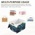 thumbnail image 6 of Yayeee Collapsible Cube Storage Bin with Lid Fabric Closet Decorative Basket with Handles, Blue Mountains, 6 of 7