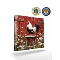thumbnail image 2 of Rustic Farmhouse Canvas Wall Art, Rustic Red Barn Rooster Wildflowers Framed Wall Decor Modern Artwork Prints Painting for Living Room, Bedroom, Kitchen & Cafe Decor 16x16 Inch, 2 of 9