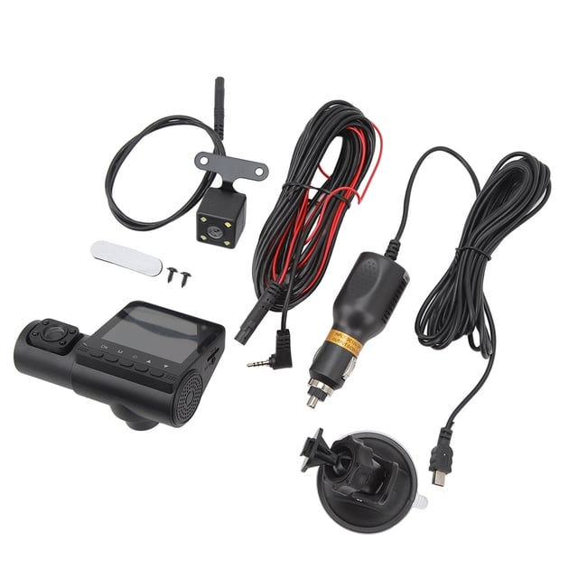 Cámara de tablero de 3 canales grabadora de conducción de automóvil con sensor G para vehículo