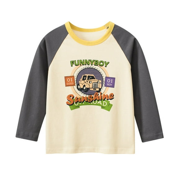 WEAIXIMIUNG Boys T-Shirts Size 8-10 Youth Pack Children's Clothes Children's Long Sleeve T Shirt Autumn Men's Undershirt Baby Clothes