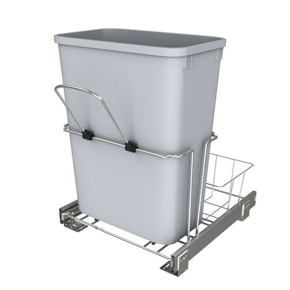 Rev-A-Shelf RUKD-1432RB-1 32 Qrt Universal Waste Container with Rear Basket