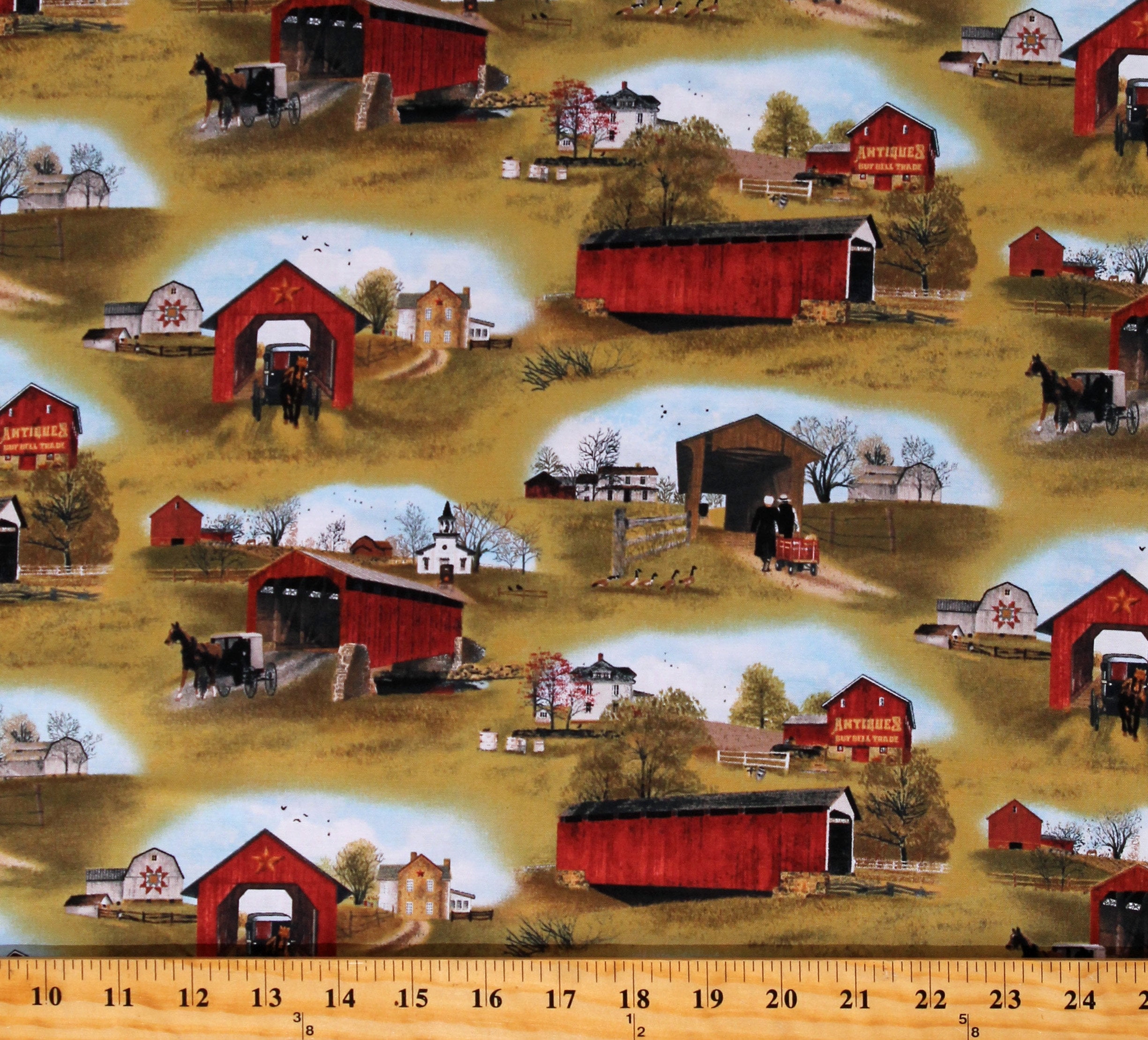 Cotton Red Barns Bridges Farms Headin' Home Horses Country Rural Cotton