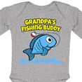thumbnail image 4 of Inktastic Grandpa's Fishing Buddy (blue) Boys or Girls Long Sleeve Baby Bodysuit, 4 of 5
