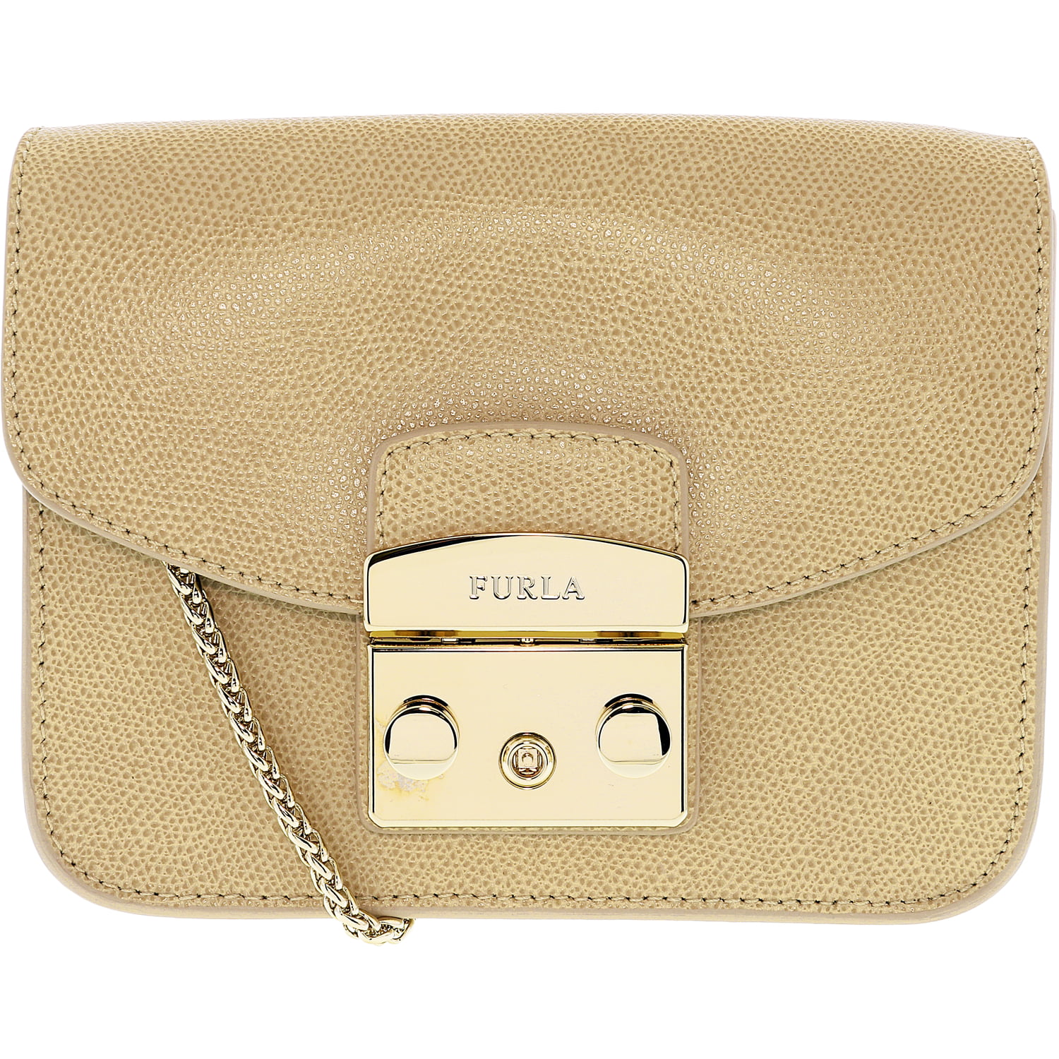 Furla Women's Metropolis Mini Leather Cross Body Bag - Acero | Walmart ...