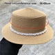 thumbnail image 2 of Sombrero de ala ancha y plana con parte superior de perla para mujer, de circunferencia de 56 a 58 cm, sombrero para el sol, plegable, para exteriores, para verano, 2 of 5