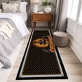 thumbnail image 4 of Happy Halloween 2'x6' Runner Rugs for Hallway Kitchen Bedside Non Slip Washable, Orange Scary Black Castle Skull Birds Entryway Rug Runners with Rubber Backing, Long Carpet Runner for Laundry Room, 4 of 8