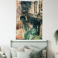 thumbnail image 4 of American Decor Tapestry, New York City Street Liberty Statue and USA Flag Freedom Torch Illustration, Wall Hanging for Bedroom Living Room Dorm Decor, 60W X 80L Inches, Red Grey, by Ambesonne, 4 of 5