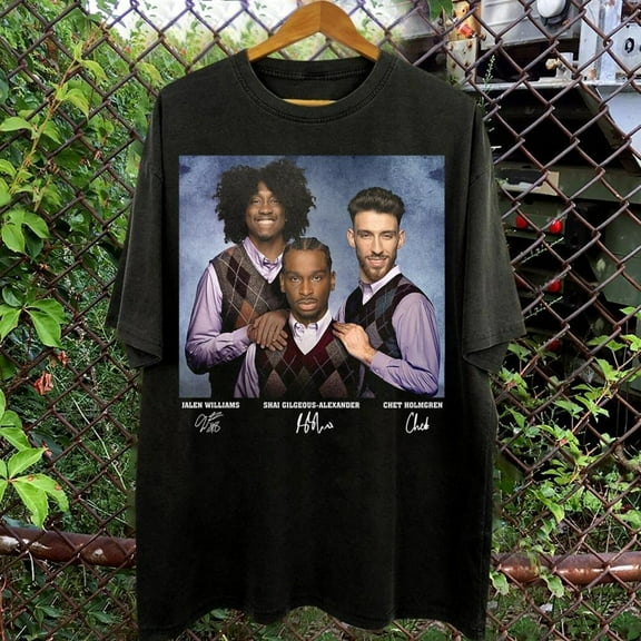Shai Gilgeous Jalen Williams Chet Holmgren Basketball Vintage Shirt, Basketball Funny 90s Shirt