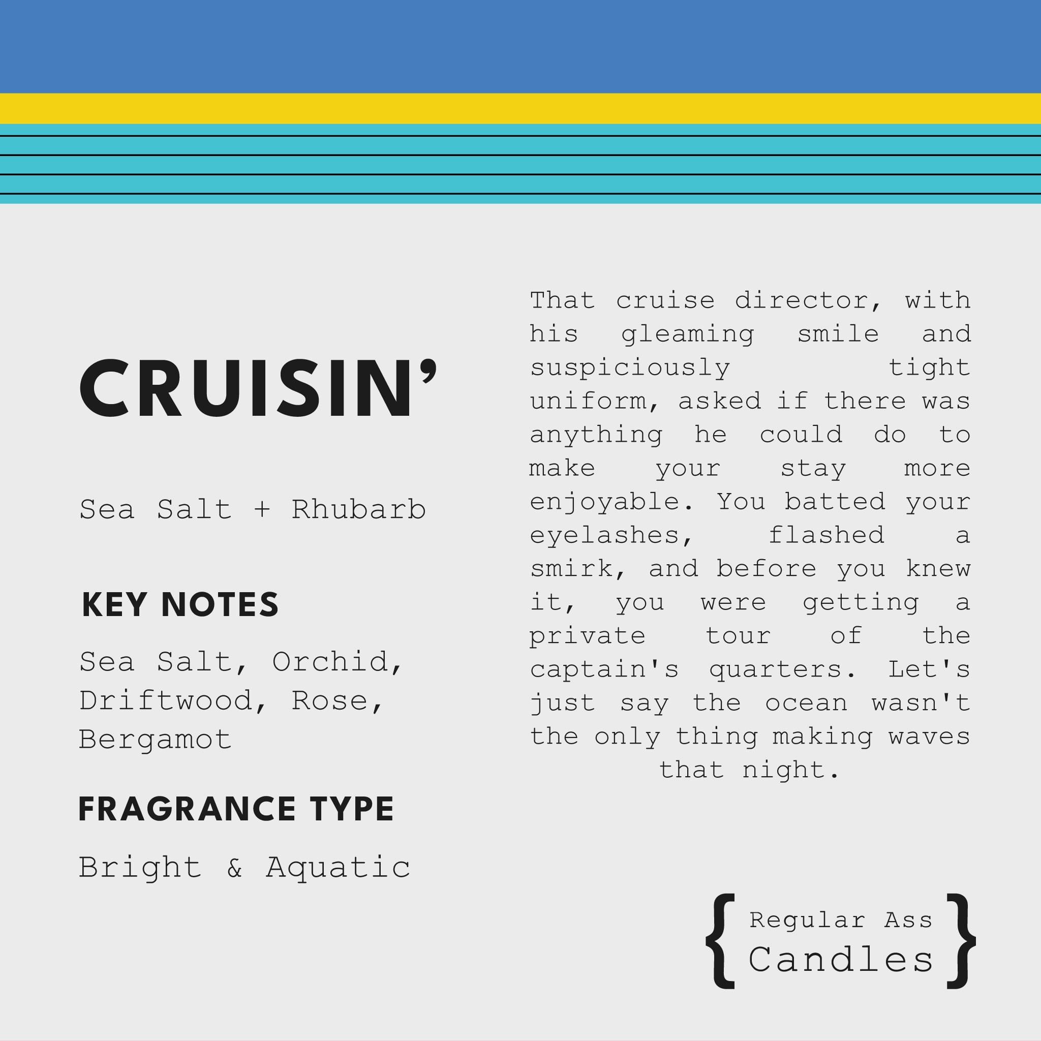 ROCK THE BOAT, Rhubarb, Kiwi, Driftwood Candle