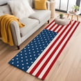 thumbnail image 3 of 2x6 Kitchen Runner Rug, 4th of July Non-Skid Rubber Backing Large Rectangle Rugs - Living Room Bedroom Home Office, Red Stripes Independence Day Indoor Floor Mat Carpets Washable Rug, 3 of 9