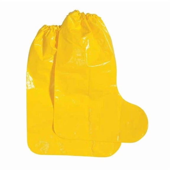 Disposable Boot Covers, Polyolefin, Yellow, Slip Resistant Sole: Yes ,L