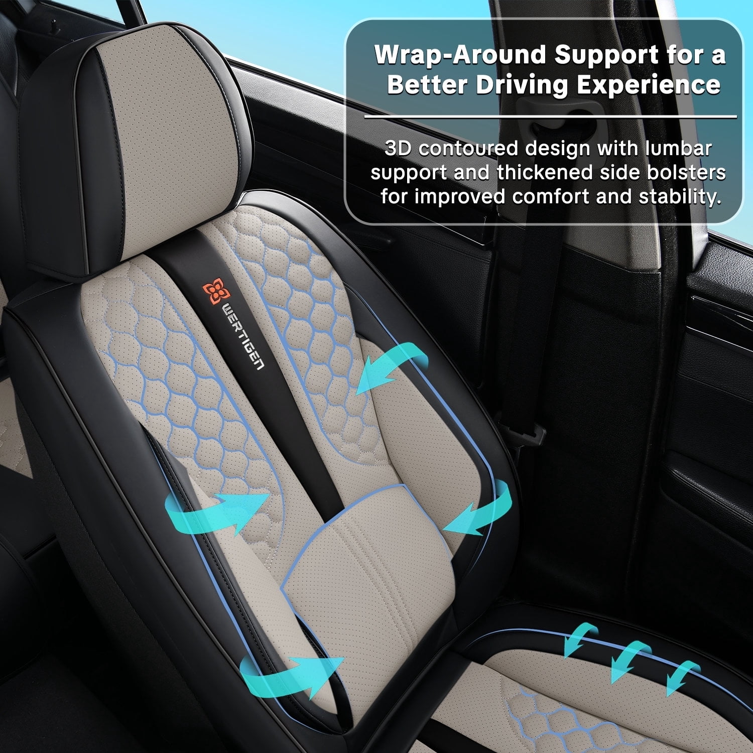Suitable For 99% Of Universal Car Seat Covers, Made Of Pu Leather, With Four Layers Of Anti-Slip Measures, Easy To Install, And Suitable For All Seasons.