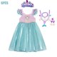 thumbnail image 3 of Vestido de sirena con manga voladora para niña, ropa informal de princesa con lentejuelas, Top elegante para fiesta de cumpleaños de 1 a 8 años, 3 of 5
