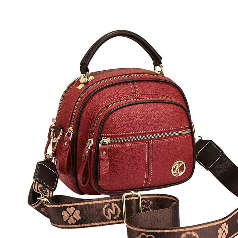 Adjustable Wide Shoulder Strap Leather Bag Hundred Crossbody Bag Ladies Shoulder Bag Crossbody Purses and Handbags for Women Shoulder Bag for Women Girls Walmart