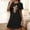 Black, variant on Womens Halloween Nightgown Casual Summer Fall Crewneck Short Sleeve T Shirt Deess Soft Loose Print Tunic Shirt Pajamas Sleepwear on Clearance