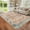 Red, variant on 5x7 Vintage Washable Area Rug for Living Room, Non-Slip, Stain-Resistant, Low Pile Carpet for Bedroom, Dining Room, Blue & Brown, Indoor, Large.