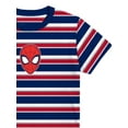 thumbnail image 2 of Spider-Man Head, Boys Graphic Crew Neck Short Sleeve Embroidered Striped Tee, Sizes 4-18, 2 of 4