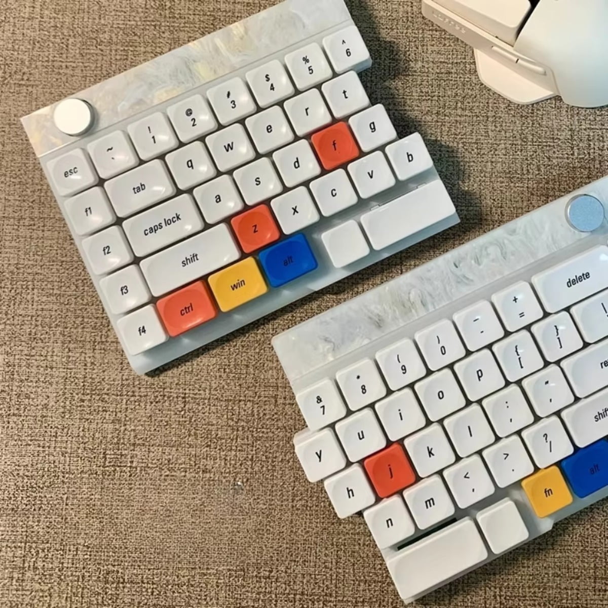 Orange LCK Time-Themed Keycaps (10-Pack) – PBT Sublimation Low-Profile Keycaps for Spacebar 1 Mechanical Keyboard