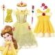 thumbnail image 2 of Disfraz de princesa Disney para niños y niñas, traje informal de bella para fiesta de cumpleaños, 2024, 2 of 5