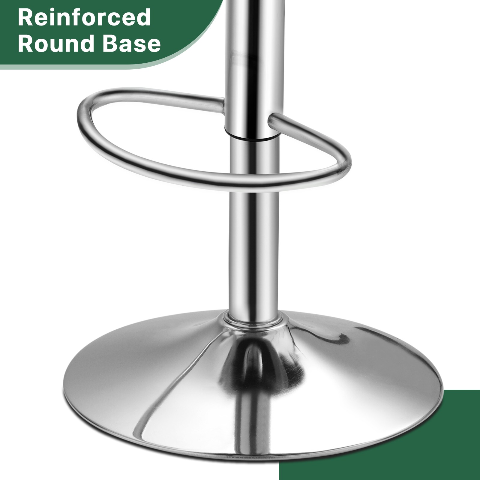 MoNiBloom Adjustable Height Swivel Bar Stool Lift Pub Chair, Counter Height Chair Set of 2 for Kitchen, Green